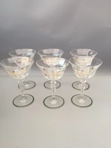 Johnson bros Eternal Beau six Champagne saucers cocktail glasses - Picture 1 of 7