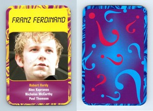 Robert Hardy - Franz Ferdinand - Pop Happy Families 2006 MusicGames Trading Card