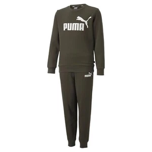 PUMA No.1 Logo Sweat Suit 670884 Khaki 70 Kinder Sport Freizeit Anzug Neu - Picture 1 of 2