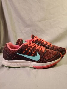 Nike Zoom Structure 18 Hot Pink Mint Green Stable Ride Womens Sneakers Size 6.5  - Picture 1 of 9