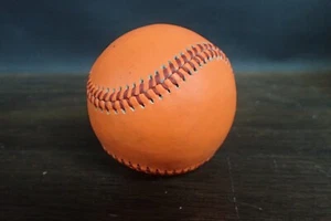 Vintage Unmarked Spalding Finley type Orange Baseball Red stitch prototype - Picture 1 of 2