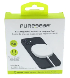 PureGear 15W Magnectic Fast Wireless Charging Pad White - Picture 1 of 3