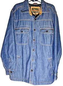 Northwest Territory Denim Jacket Quilt Lined X-Large Mens Perfectly Distressed - Picture 1 of 14
