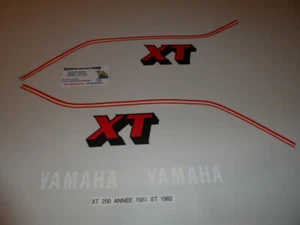 XT 250 YAMAHA EMBLÈMES/STICKERS COMPATIBLE POUR RÉSERVOIR + CACHES LATERAUX - Imagen 1 de 2
