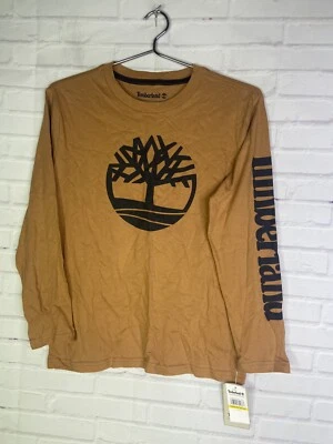 Camiseta Timberland Niños Logo Estampado Gráfico Manga Larga Tostado Trigo Talla M Foto 1 de 4