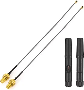 Eightwood Dual Band Small Wifi Antenna 2.4Ghz 5Ghz RP-SMA Male Antenna with U.FL - Picture 1 of 12