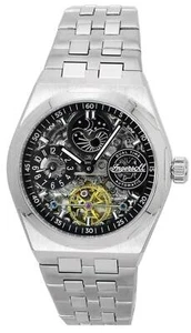 Ingersoll The Broadway Sun-Moon Phase Dual Time Skeleton Dial I12901 Mens Watch - Picture 1 of 4