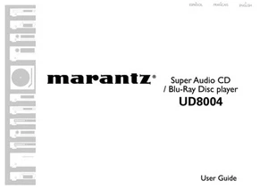 Manual de instrucciones del propietario del reproductor Blu-ray Marantz UD8004 - Imagen 1 de 1