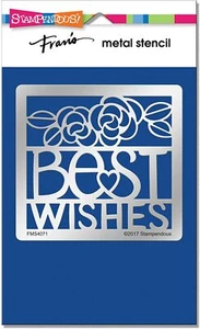 Stampendous Fran's Discontinued Metal Stencil Best Wishes Ensemble FMS4071 - Picture 1 of 1