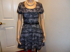 Rolla Coaster Casual To Dressy Mini Dress Size M/S Black / White - Picture 1 of 11