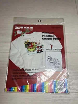 Винтажный рождественский утюг 1989 Drizzle Art предварительно затененный запечатанный - Изображение 1 из 2