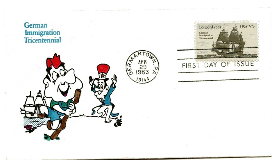 2040 German Immigration Tricentennial, Animated by Ellis, FDC  - Image 1 of 1