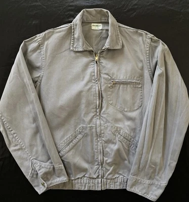 Jaqueta OSHKOSH B'GOSH Sanforizada UNIÃO feita década de 1940 tamanho 40 talon deco corrente zíper - Imagem 1 de 4