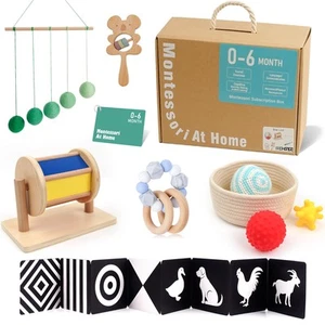 Montessori Play Kit for 0-6 Months Baby,6 in 1 Learning Educational Sensory T... - Picture 1 of 7