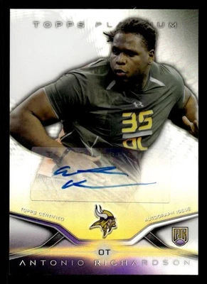 2014 TOPPS PLATINUM ANTONIO RICHARDSON 56 AUTOGRAPH REFRACTOR RC VIKINGS - Image 1 of 2