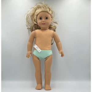 2014 American Girl Doll 18” Blonde Hair Brown Eyes Freckles Long Hair Nude - Picture 1 of 11