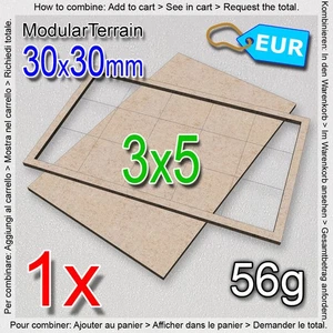 1x MDF Movement Tray 3x5 5x3 30mm Square Base Old World Warhammer 40k Fantasy - Imagen 1 de 6
