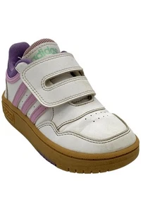 Adidas Toddler's Girl Hoops Sneakers White/Bliss Lilac/Violet Fusion - Picture 1 of 3