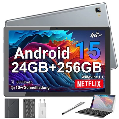 XGODY Neu Tablet Android 15 24GB+256GB 8000mAh 11 Zoll 4G LTE 5GWlFl 13MP IPS 2K - Bild 1 von 4