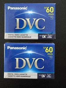 TWO Mini DV Panasonic DVC Tape 60MIN / LP 90MIN New Sealed - Picture 1 of 2