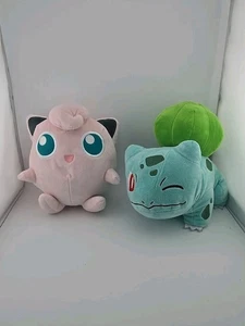 Pokemon Plush Lot of 2 Bulbasaur Jigglypuff. Wink Bulbasaur Pokemon Toys Plush - Picture 1 of 16