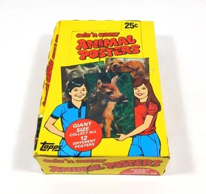Caja de pósters de animales lindos y mimosos Topps 1981 (36 paquetes sellados) - Imagen 1 de 2