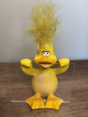 J & D Designs утка фото держатель фигурка желтый смолы перо волос акрил Y2K - Изображение 1 из 4