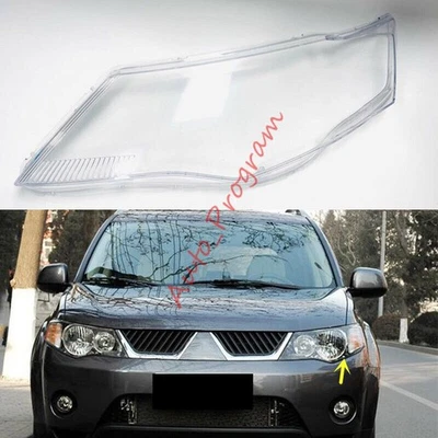 Cubierta de lente de faro lateral izquierdo + sellador para Mitsubishi Outlander 2007-2009 Foto 1 de 4