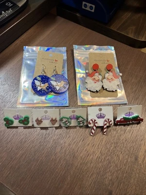 Pendientes de Navidad Caseros Madera Papá Noel y Acrílico Reno Minnie Bastones Taza Camión Foto 1 de 4
