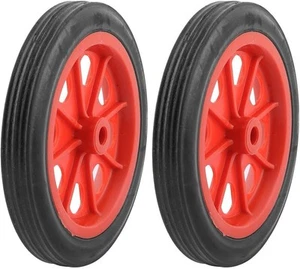2 Pcs Replaceable Shopping Basket Cart 4.4" Wheels Red Black and  - Picture 1 of 3