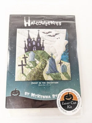 Halloweenies Pieced Quilt Pattern Ghost In The Graveyard McKenna Ryan Block Six - Image 1 of 2