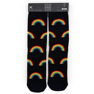 Calcetines Odd Sox Rainbow Crew para hombre mujer divertidos lindos regalo negros coloridos - Imagen 1 de 6