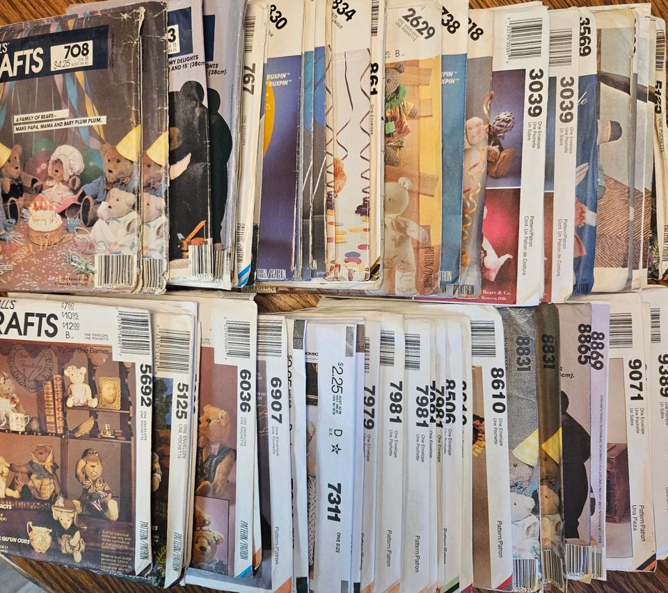 McCalls Craft Sewing Patterns Bears Teddy Bears Variety Plush Bear You-Choose - Image 1 of 1