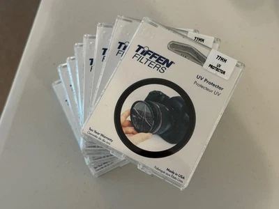 (8) Tiffen Camera Lens Filters 77mm UV Protector, 77UVP, 77 mm Filter - Image 1 of 2