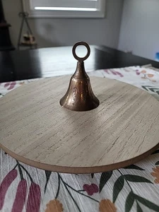 Vintage Solid Brass India Unicorn Bell W/Handle 3” - Picture 1 of 4