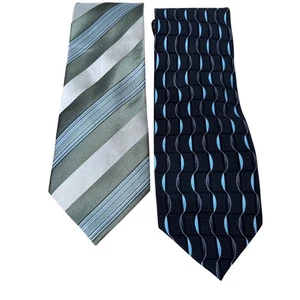 Croft & Barrow Lot of 2 Neck Ties. 100% Silk - Picture 1 of 9