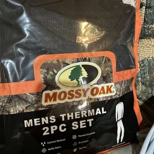 MOSSY OAK MENS THERMAL UNDERWEAR SET M- BLACK Bin F - Picture 1 of 2