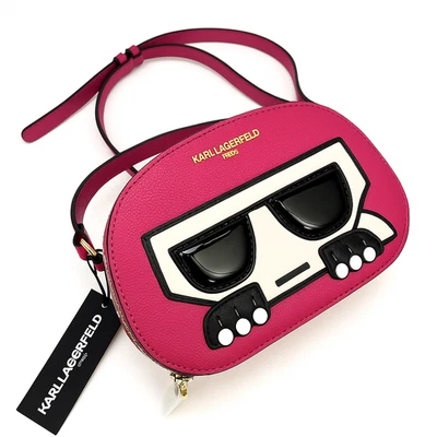Bolso Bandolera Karl Lagerfeld Paris Maybelle Rosa Gafas de Sol Cartera Facial Nuevo con Etiquetas Foto 1 de 4
