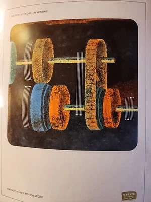 VTG WARNER BRAKE & CLUTCH Brochure AD CAMPAIGN ART FOLDER 1966 MCM Mid Century  - Image 1 of 4