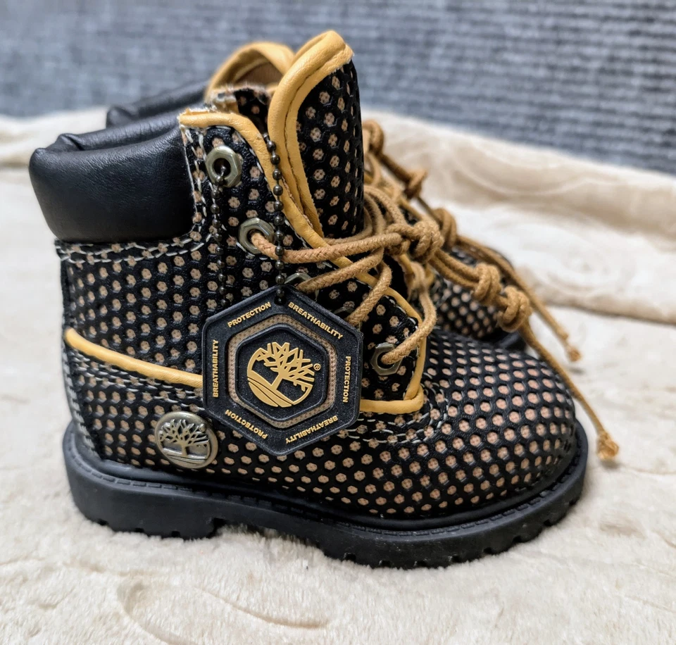 Timberland Boots Toddler Hive Vent Tech Boy Girl Black Brown Size 6 Waterproof - Image 1 of 4