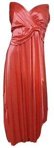 Ladies Maxi Dress Summer Womens Open Back Size 10 Coral DW457 AX Paris - Picture 1 of 4