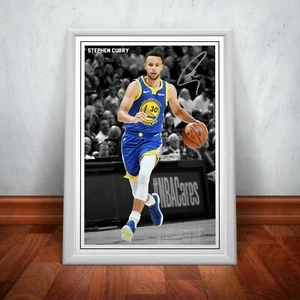 Stephen Curry Golden State NBA 2020 Autographed Poster Print. A3 A2 A1 Sizes - Picture 1 of 3
