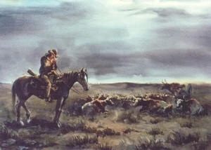 ACEO Limited Edition HERDIN' COWS by Sharon Sharpe! - Picture 1 of 1