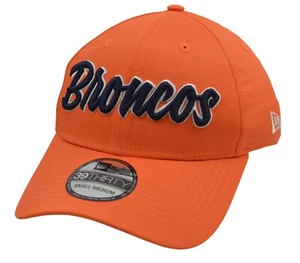 Denver Broncos New Era 39THIRTY NFL Team Est. Orange Football Flex Fit Hat - Picture 1 of 6