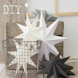 2X Large 3D Paper Star Wedding Party Hanging Bedroom Home Decor Decoration Craft - Picture 1 of 19
