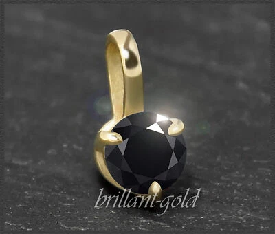 Gold Anhänger mit 0,30ct Brillant; Diamant Damen Gleiter aus 585 Gelbgold, NEU - Bild 1 von 4