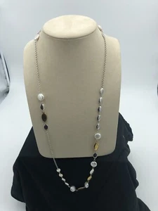 Collar Robert Lee Morris Esterlina/Latón/Perla 36" NUEVO - Imagen 1 de 5
