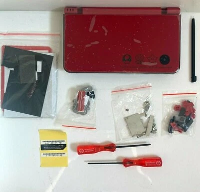 PROJECTCHASE Replacement Housing for Nintendo DSi XL Glass Lens Shell Mario Red Tools