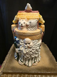 "Frasco de galletas de cerámica vintage del Arca de Noé de 10,5""" - Imagen 1 de 7