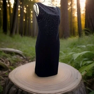 ROBBIE BEE WOMEN'S DRESS SPARKLE BLACK SIZE 10 - Picture 1 of 11